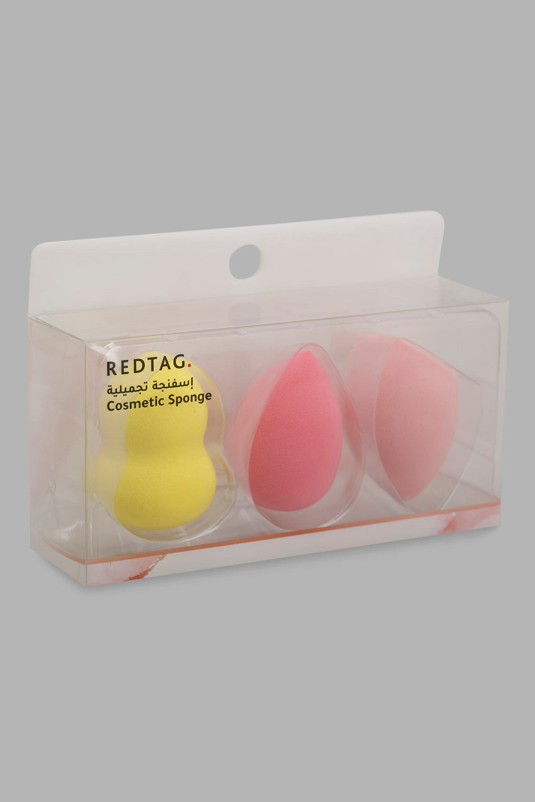 Redtag-Pink/Yellow-Cosmetic-Sponge-Set-Category:Jewellery,-Colour:Pink,-Filter:Travel-Accessories,-IMP-Jewellery,-New-In,-New-In-IMP-ACC,-Non-Sale,-Section:Travel,-W22A-Check-