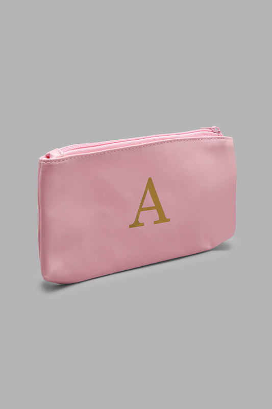 Redtag-Pink/White-Cosmetic-Bag-Category:Jewellery,-Colour:Pink,-Filter:Travel-Accessories,-IMP-Jewellery,-New-In,-New-In-IMP-ACC,-Non-Sale,-Section:Travel,-W22A-Check-