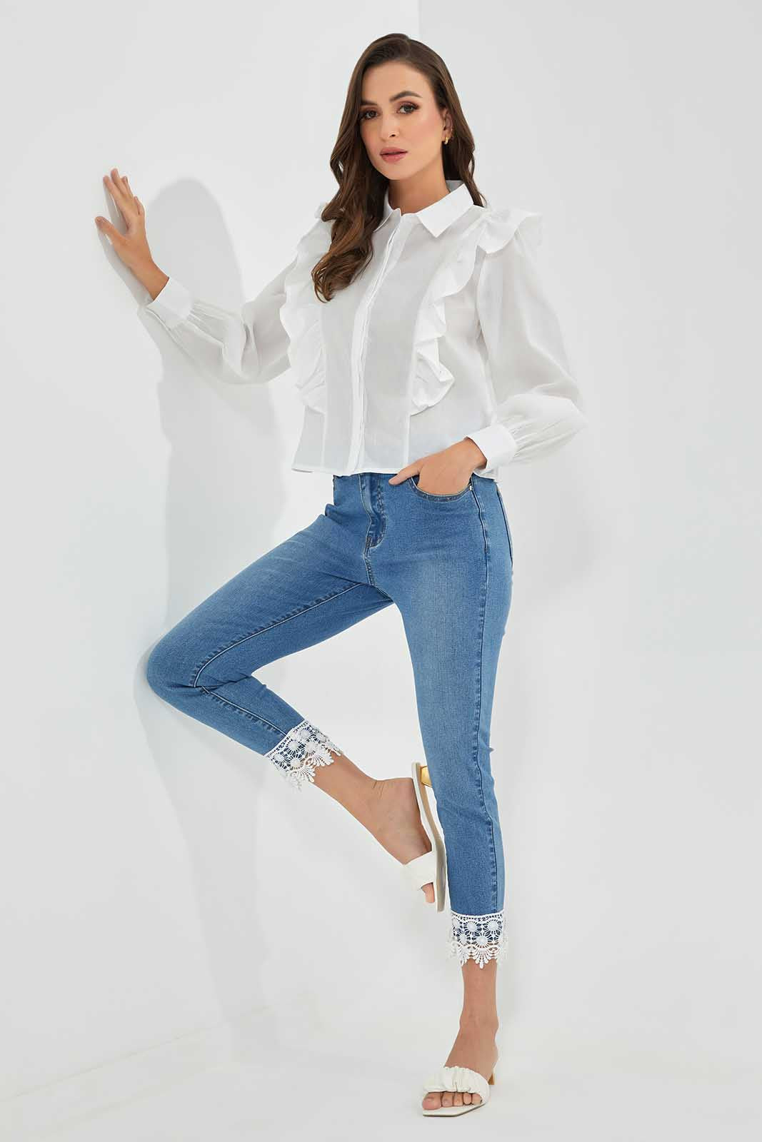 Redtag-Ivory-Ruffled-Blouse-Category:Blouses,-Colour:Ivory,-Deals:New-In,-Filter:Women's-Clothing,-LDC,-LDC-Blouses,-New-In-LDC-APL,-Non-Sale,-Section:Women,-W22O-Women's-