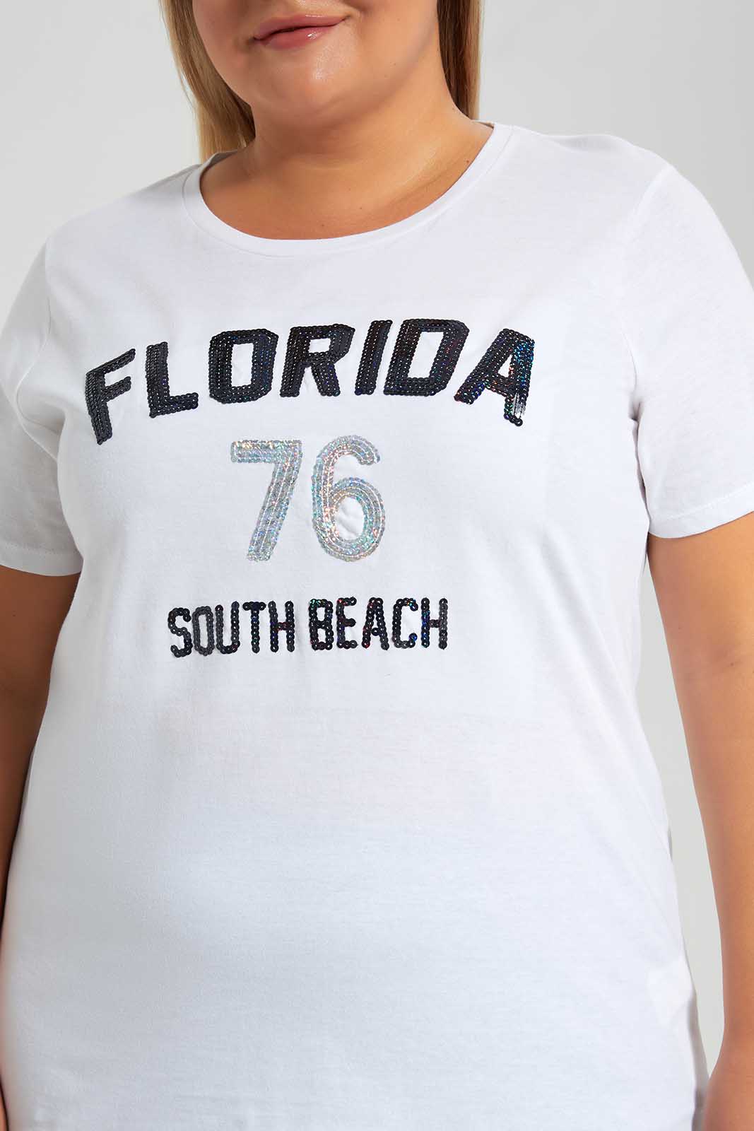 Redtag-White-With-Sequines-Category:T-Shirts,-Colour:White,-Deals:New-In,-Filter:Plus-Size,-LDP-T-Shirts,-New-In-LDP-APL,-Non-Sale,-Section:Women,-W22O-Women's-