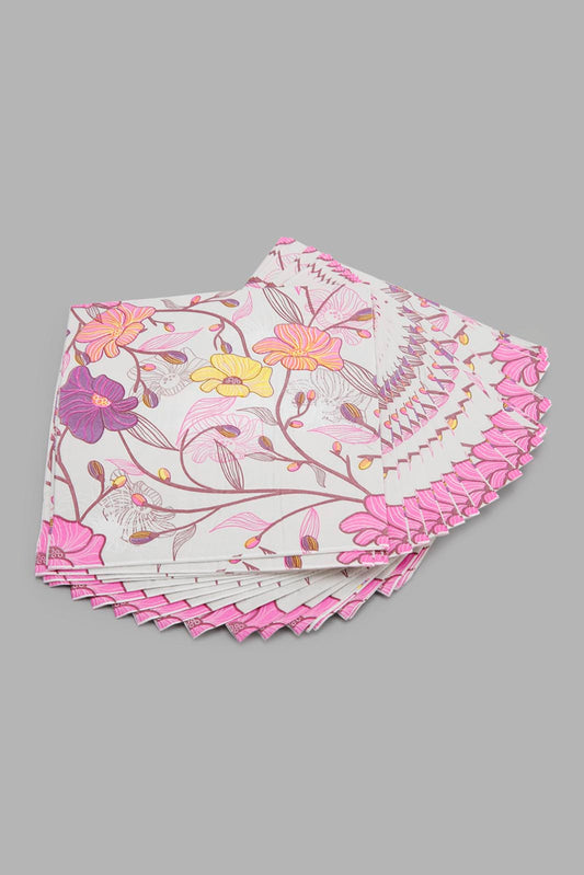 Redtag-Pink-Floral-Paper-Napkins-(20-Piece)-Category:Napkins-&-Tissues,-Colour:Pink,-Deals:New-In,-Filter:Home-Dining,-HMW-DIN-Kitchen-Accessories,-New-In-HMW-DIN,-Non-Sale,-Section:Homewares,-W22A-Home-Dining-