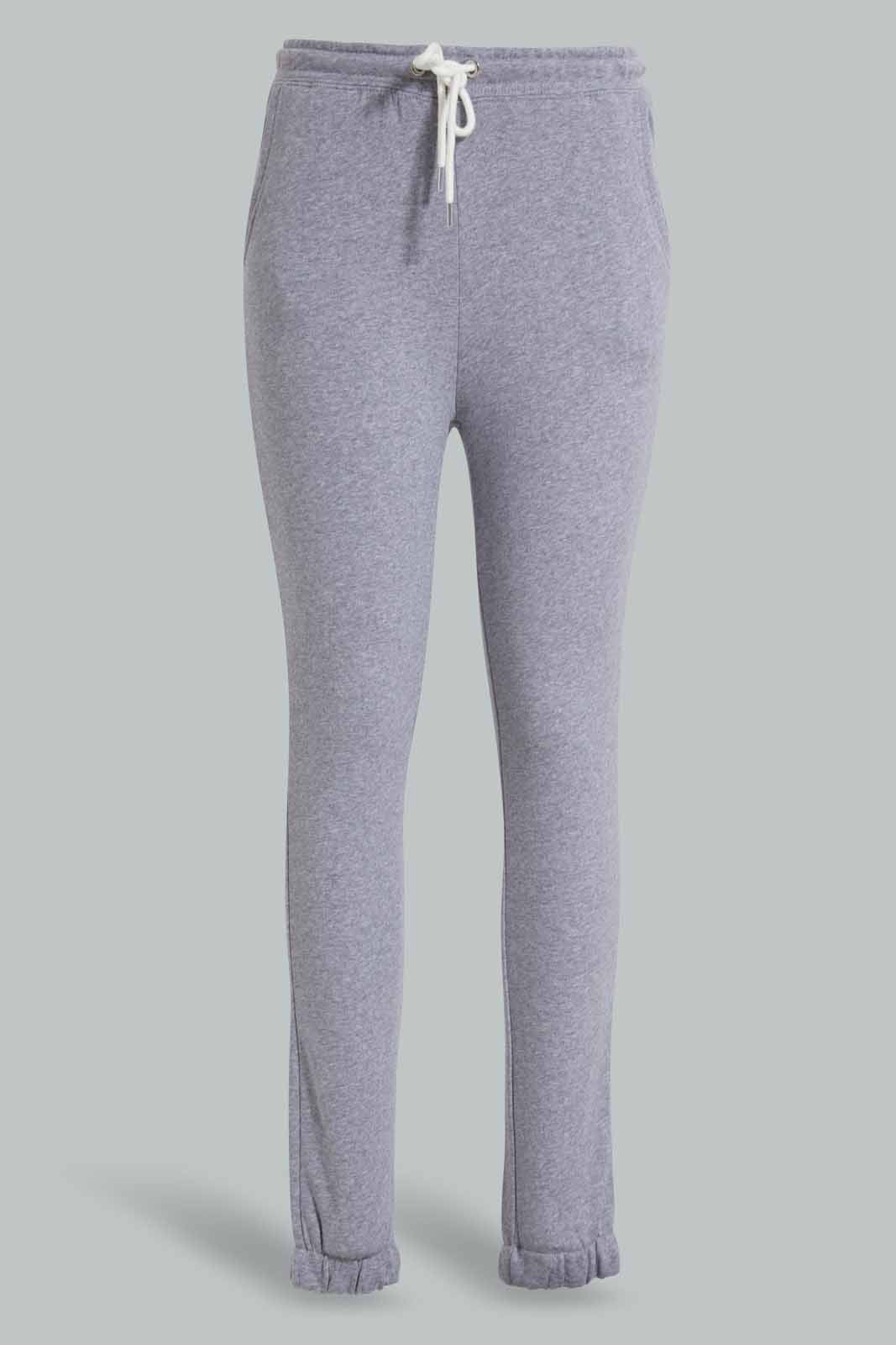 Redtag-Grey-Melange-High-Waisted-Sustainable-Jogger-Category:Joggers,-Colour:Grey,-Deals:New-In,-Filter:Women's-Clothing,-New-In-Women-APL,-Non-Sale,-Section:Women,-W22O,-Women-Joggers-Women's-