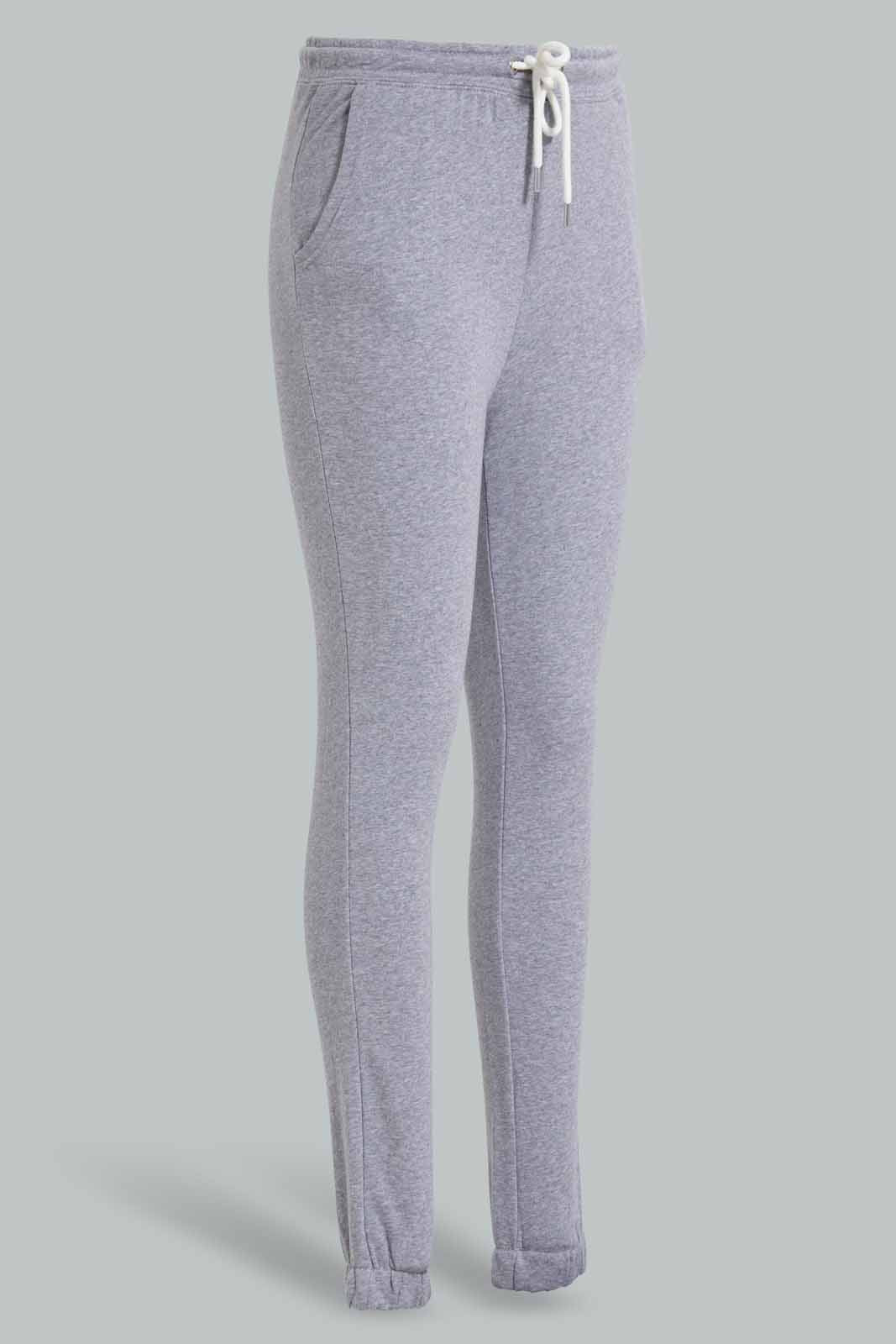 Redtag-Grey-Melange-High-Waisted-Sustainable-Jogger-Category:Joggers,-Colour:Grey,-Deals:New-In,-Filter:Women's-Clothing,-New-In-Women-APL,-Non-Sale,-Section:Women,-W22O,-Women-Joggers-Women's-