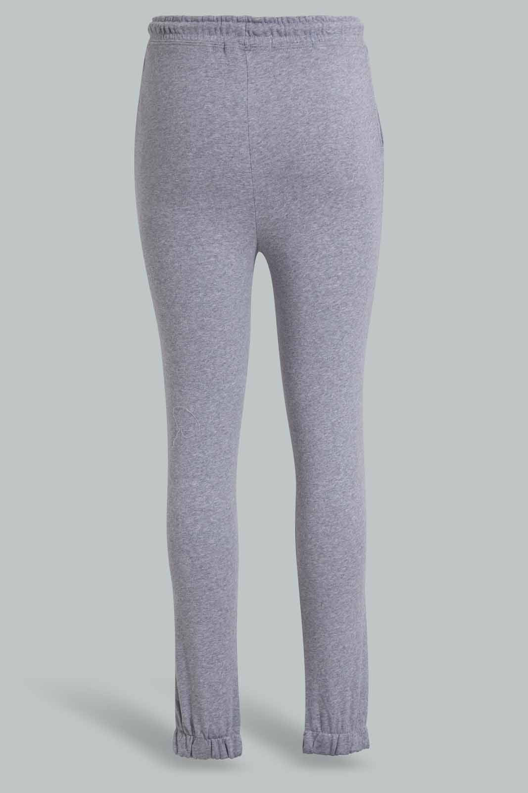 Redtag-Grey-Melange-High-Waisted-Sustainable-Jogger-Category:Joggers,-Colour:Grey,-Deals:New-In,-Filter:Women's-Clothing,-New-In-Women-APL,-Non-Sale,-Section:Women,-W22O,-Women-Joggers-Women's-