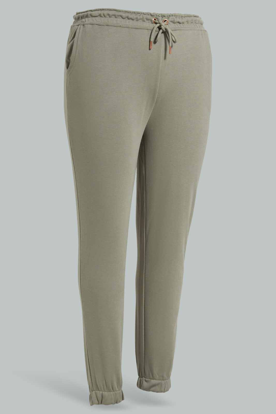 Redtag-Olive-High-Waisted-Sustainable-Jogger-Category:Joggers,-Colour:Olive,-Deals:New-In,-Filter:Women's-Clothing,-New-In-Women-APL,-Non-Sale,-Section:Women,-W22O,-Women-Joggers-Women's-