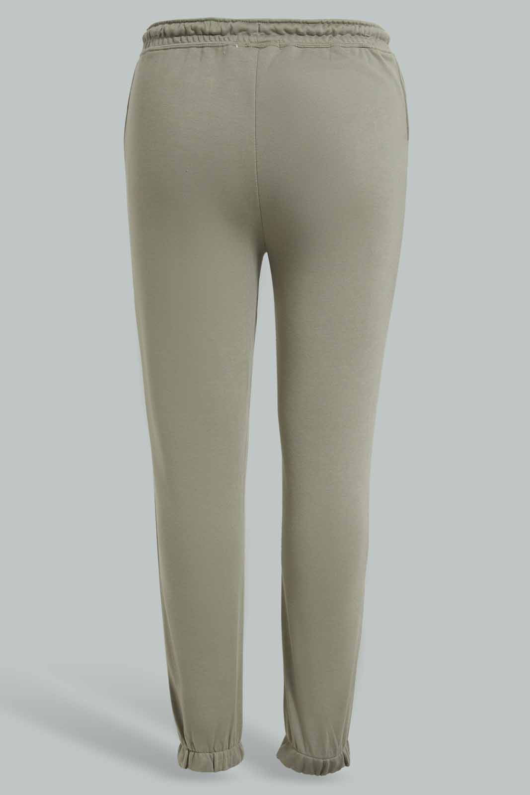 Redtag-Olive-High-Waisted-Sustainable-Jogger-Category:Joggers,-Colour:Olive,-Deals:New-In,-Filter:Women's-Clothing,-New-In-Women-APL,-Non-Sale,-Section:Women,-W22O,-Women-Joggers-Women's-