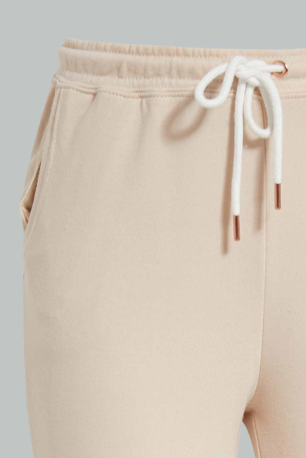 Redtag-Beige-Nude-High-Waisted-Sustainable-Jogger-Category:Joggers,-Colour:Beige,-Deals:New-In,-Filter:Women's-Clothing,-New-In-Women-APL,-Non-Sale,-Section:Women,-W22O,-Women-Joggers-Women's-