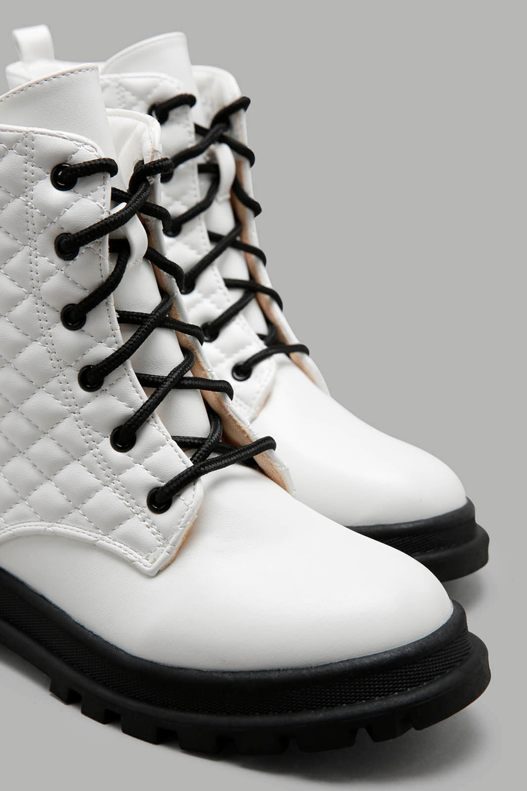 Redtag-White-Ankle-Length-Boots-Category:Boots,-Colour:White,-Deals:New-In,-Filter:Girls-Footwear-(5-to-14-Yrs),-GSR-Boots,-New-In-GSR-FOO,-Non-Sale,-Section:Boys-(0-to-14Yrs),-W22B--