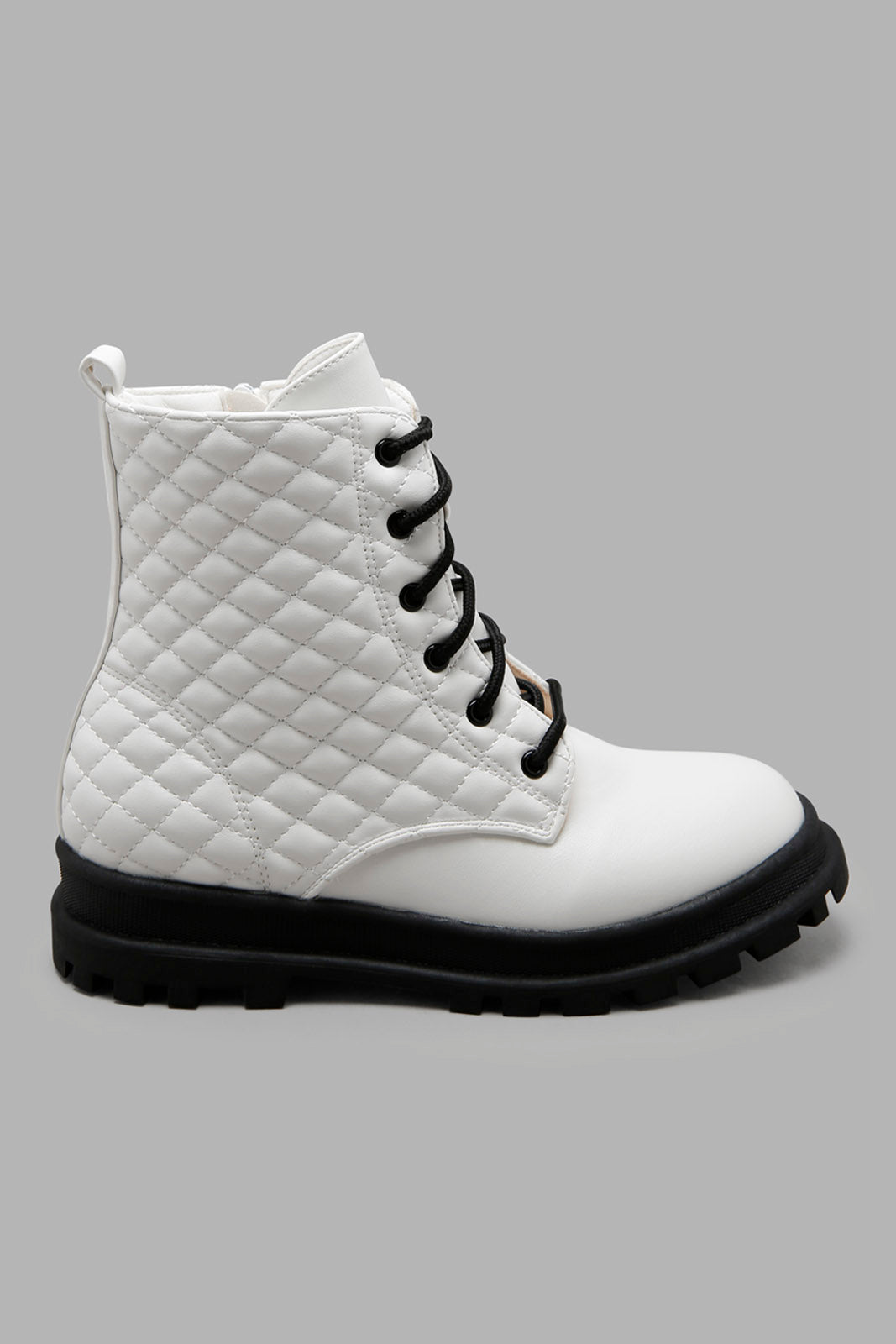 Redtag-White-Ankle-Length-Boots-Category:Boots,-Colour:White,-Deals:New-In,-Filter:Girls-Footwear-(5-to-14-Yrs),-GSR-Boots,-New-In-GSR-FOO,-Non-Sale,-Section:Boys-(0-to-14Yrs),-W22B--