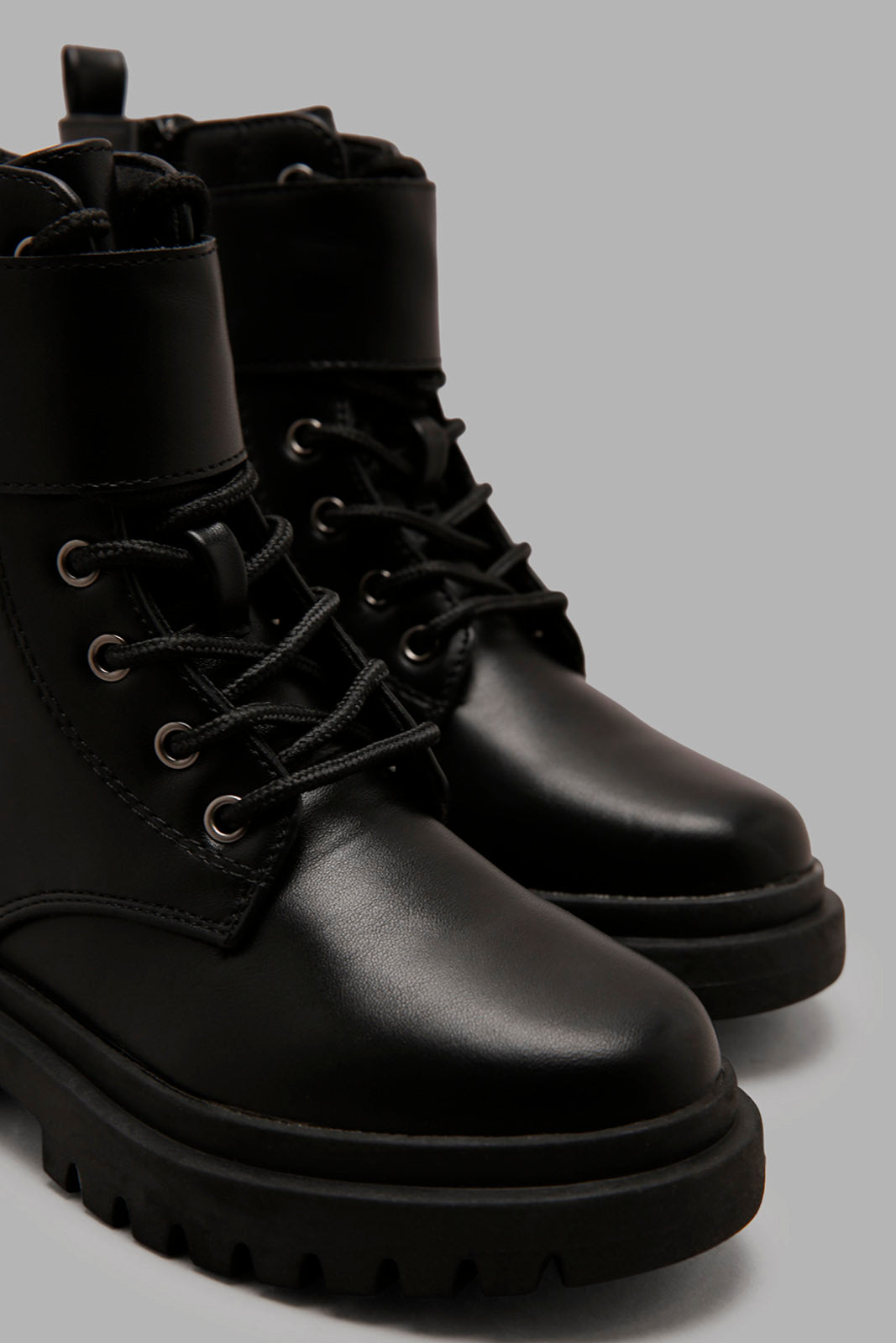 Redtag-Black-Ankle-Length-Boots-Category:Boots,-Colour:Black,-Deals:New-In,-Filter:Girls-Footwear-(5-to-14-Yrs),-GSR-Boots,-New-In-GSR-FOO,-Non-Sale,-Section:Boys-(0-to-14Yrs),-W22B--