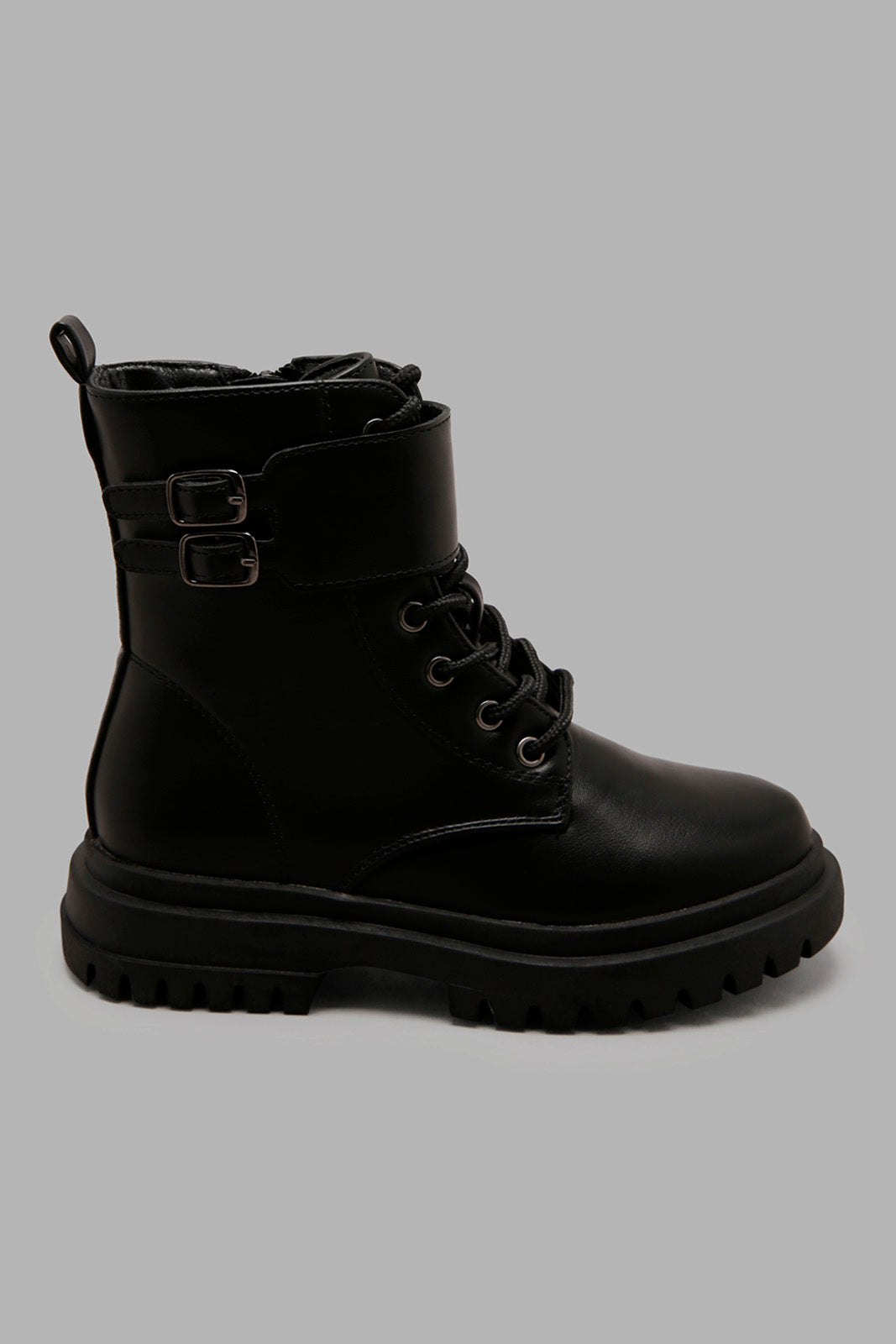 Redtag-Black-Ankle-Length-Boots-Category:Boots,-Colour:Black,-Deals:New-In,-Filter:Girls-Footwear-(5-to-14-Yrs),-GSR-Boots,-New-In-GSR-FOO,-Non-Sale,-Section:Boys-(0-to-14Yrs),-W22B--