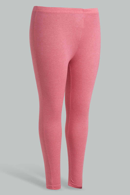 Redtag-Pink-Malenge-Basic-Legging-Category:Joggers,-Colour:Apricot,-Deals:New-In,-Filter:Plus-Size,-LDP-Joggers,-New-In-LDP-APL,-Non-Sale,-Section:Women,-TBL,-W22O-Women's-