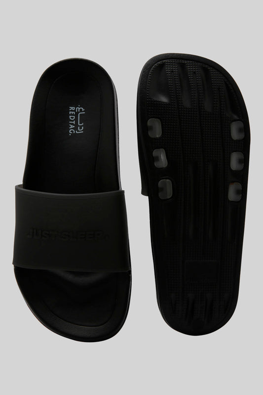 Redtag-Black-Slogan-Embossed-Slide-BSR-Flip-Flops,-Category:Flip-Flops,-Colour:Black,-Deals:New-In,-Dept:Boys,-Filter:Boys-Footwear-(5-to-14-Yrs),-New-In-BSR-FOO,-Non-Sale,-Section:Boys-(0-to-14Yrs),-W22B-Senior-Boys-5 to 14 Years