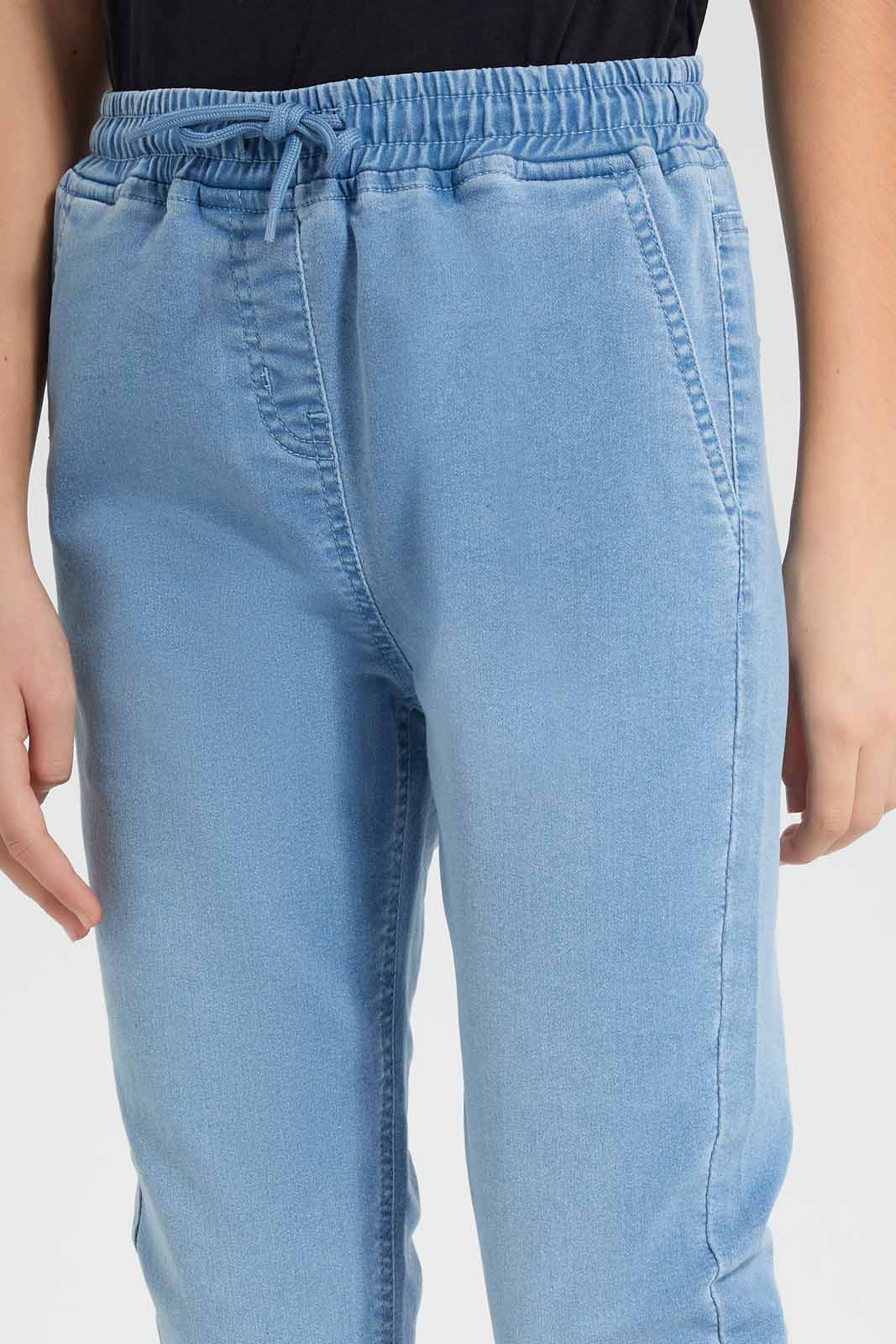 Redtag-Lt-Wash-Knitted-Jogger-Category:Jeggings,-Colour:Dark-Wash,-Deals:New-In,-Filter:Senior-Girls-(9-to-14-Yrs),-FIT-WALL-(FTW),-GSR-Jeggings,-New-In-GSR-APL,-Non-Sale,-Section:Girls-(0-to-14Yrs),-W22O-Senior-Girls-9 to 14 Years