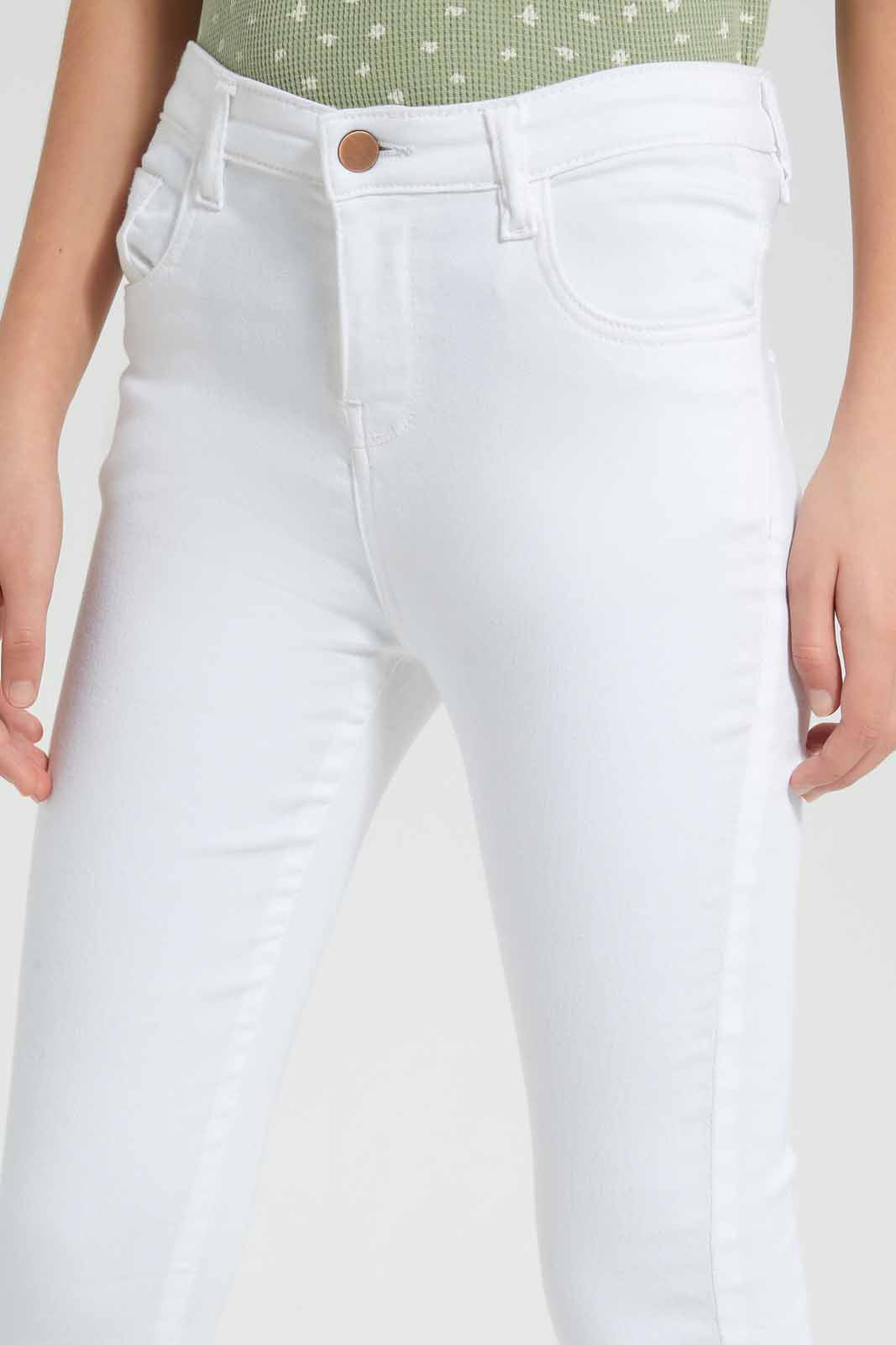 Redtag-White-Capri-Jegging-Category:Jeggings,-Colour:White,-Deals:New-In,-Filter:Senior-Girls-(9-to-14-Yrs),-GSR-Jeggings,-New-In-GSR-APL,-Non-Sale,-Section:Girls-(0-to-14Yrs),-W22O-Senior-Girls-9 to 14 Years