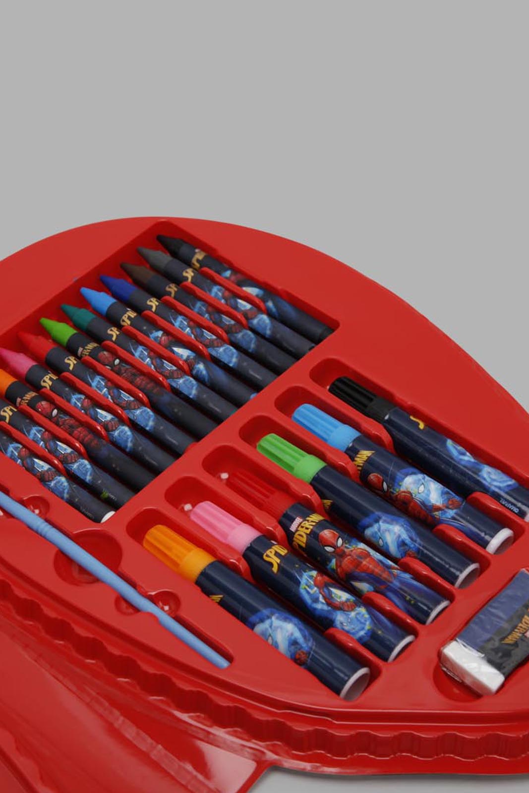 Redtag-Red-Marvel-Spiderman-Webbed-Wonder-27Pc-Art-Set-Category:Stationery,-CHR,-Colour:Red,-Filter:Travel-Accessories,-IMP-Stationery,-New-In,-New-In-IMP-ACC,-Non-Sale,-Section:Travel,-W22A-Home-Accessories-