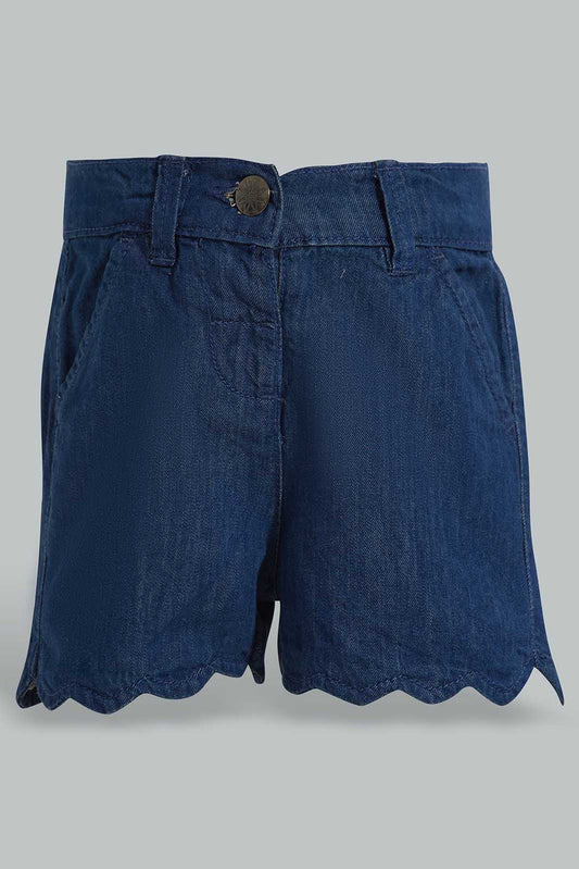 Redtag-Blue-Light-Denim-Short-Category:Shorts,-Colour:Blue,-Deals:New-In,-Filter:Infant-Girls-(3-to-24-Mths),-ING-Shorts,-New-In-ING-APL,-Non-Sale,-Section:Girls-(0-to-14Yrs),-W22O-Infant-Girls-3 to 24 Months