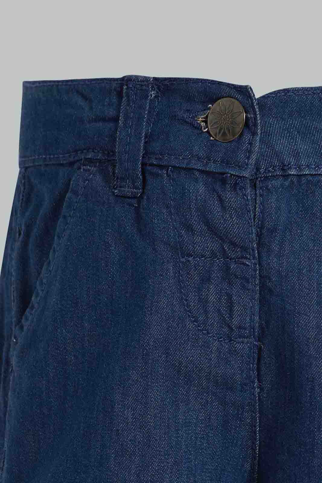 Redtag-Blue-Light-Denim-Short-Category:Shorts,-Colour:Blue,-Deals:New-In,-Filter:Infant-Girls-(3-to-24-Mths),-ING-Shorts,-New-In-ING-APL,-Non-Sale,-Section:Girls-(0-to-14Yrs),-W22O-Infant-Girls-3 to 24 Months