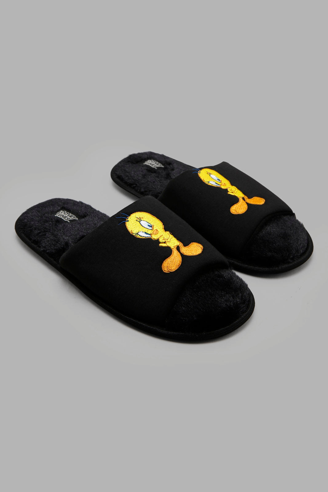 Redtag-Black-Tweety-Slipper-Category:Slippers,-CHR,-Colour:Black,-Deals:New-In,-Filter:Women's-Footwear,-New-In-Women-FOO,-Non-Sale,-Section:Women,-W22A,-Women-Slippers-Women's-