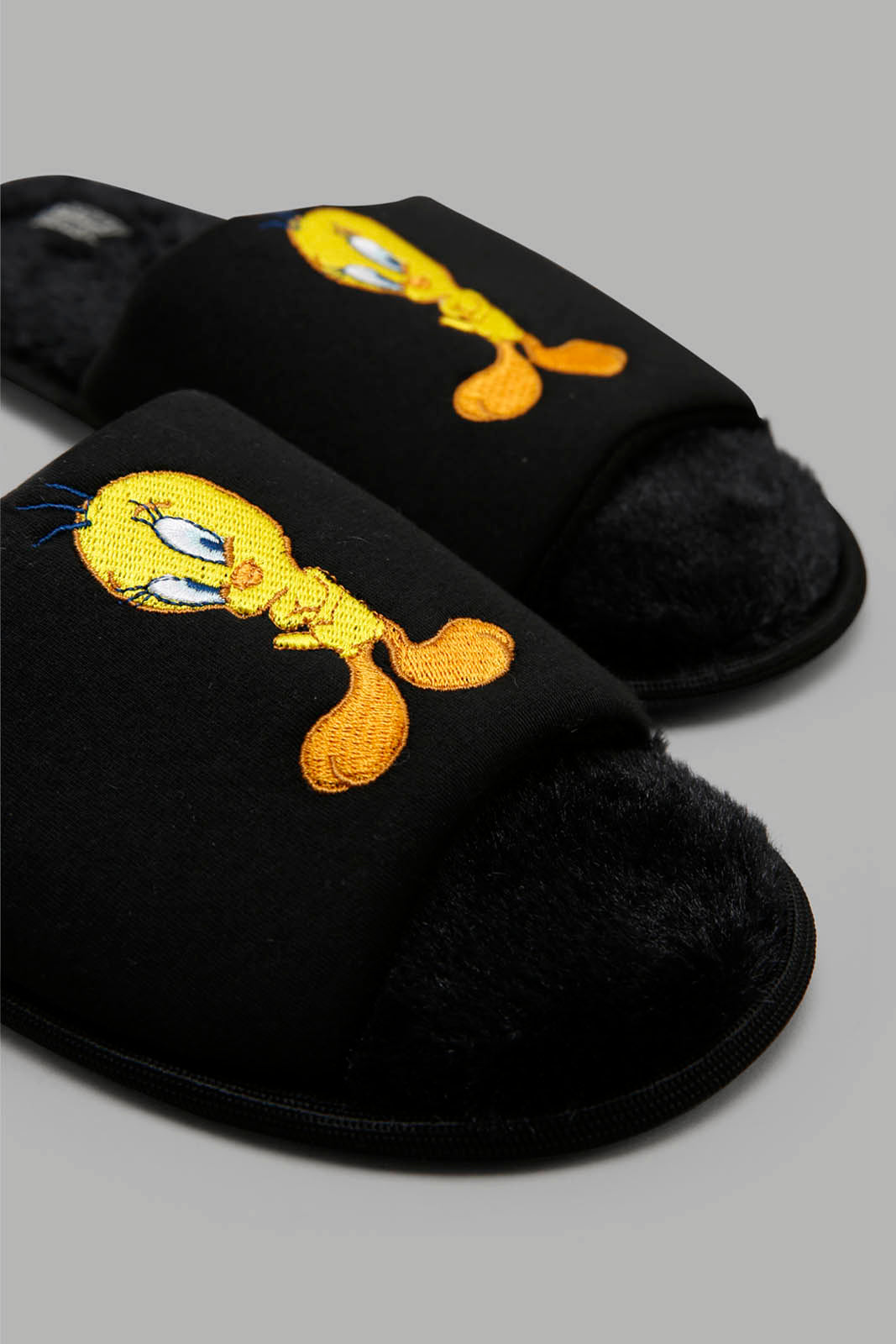 Redtag-Black-Tweety-Slipper-Category:Slippers,-CHR,-Colour:Black,-Deals:New-In,-Filter:Women's-Footwear,-New-In-Women-FOO,-Non-Sale,-Section:Women,-W22A,-Women-Slippers-Women's-
