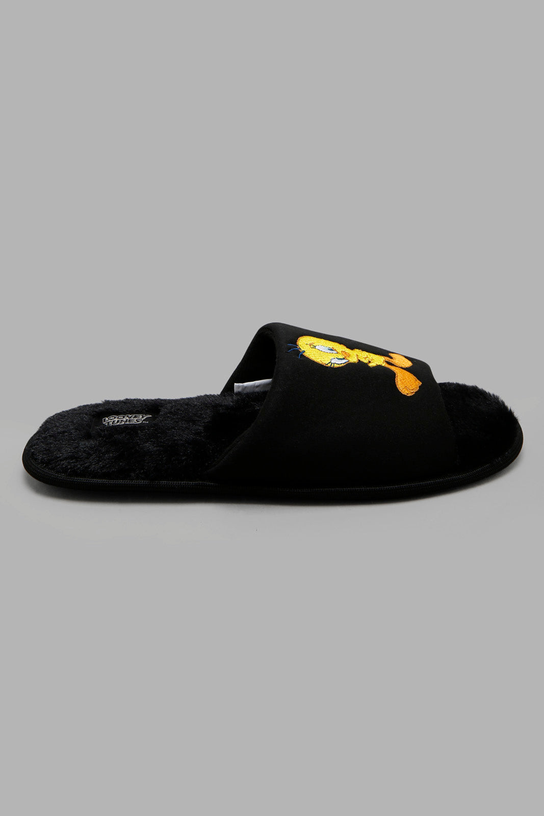 Redtag-Black-Tweety-Slipper-Category:Slippers,-CHR,-Colour:Black,-Deals:New-In,-Filter:Women's-Footwear,-New-In-Women-FOO,-Non-Sale,-Section:Women,-W22A,-Women-Slippers-Women's-