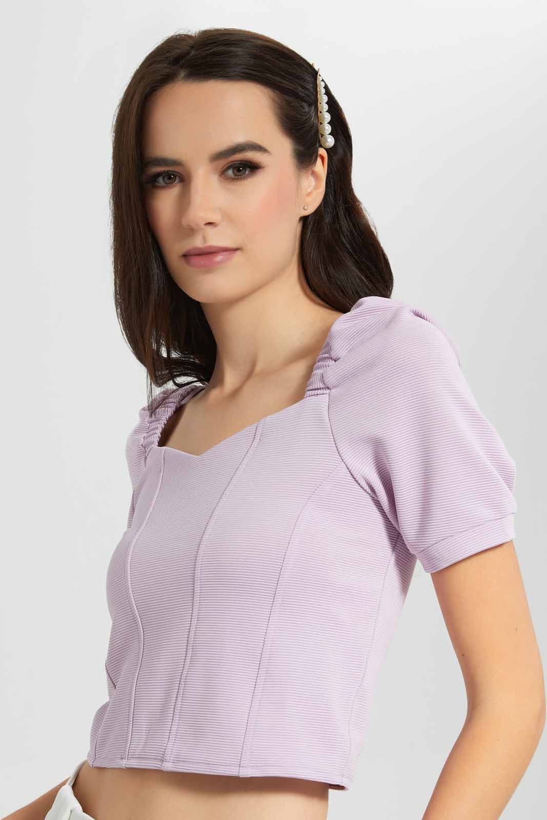 Redtag-Pink-Sweetheart-Neck-Knit-Top-Category:Tops,-Colour:Lavender,-Deals:New-In,-FF,-Filter:Women's-Clothing,-New-In-Women-APL,-Non-Sale,-Section:Women,-W22O,-Women-Tops-Women's-