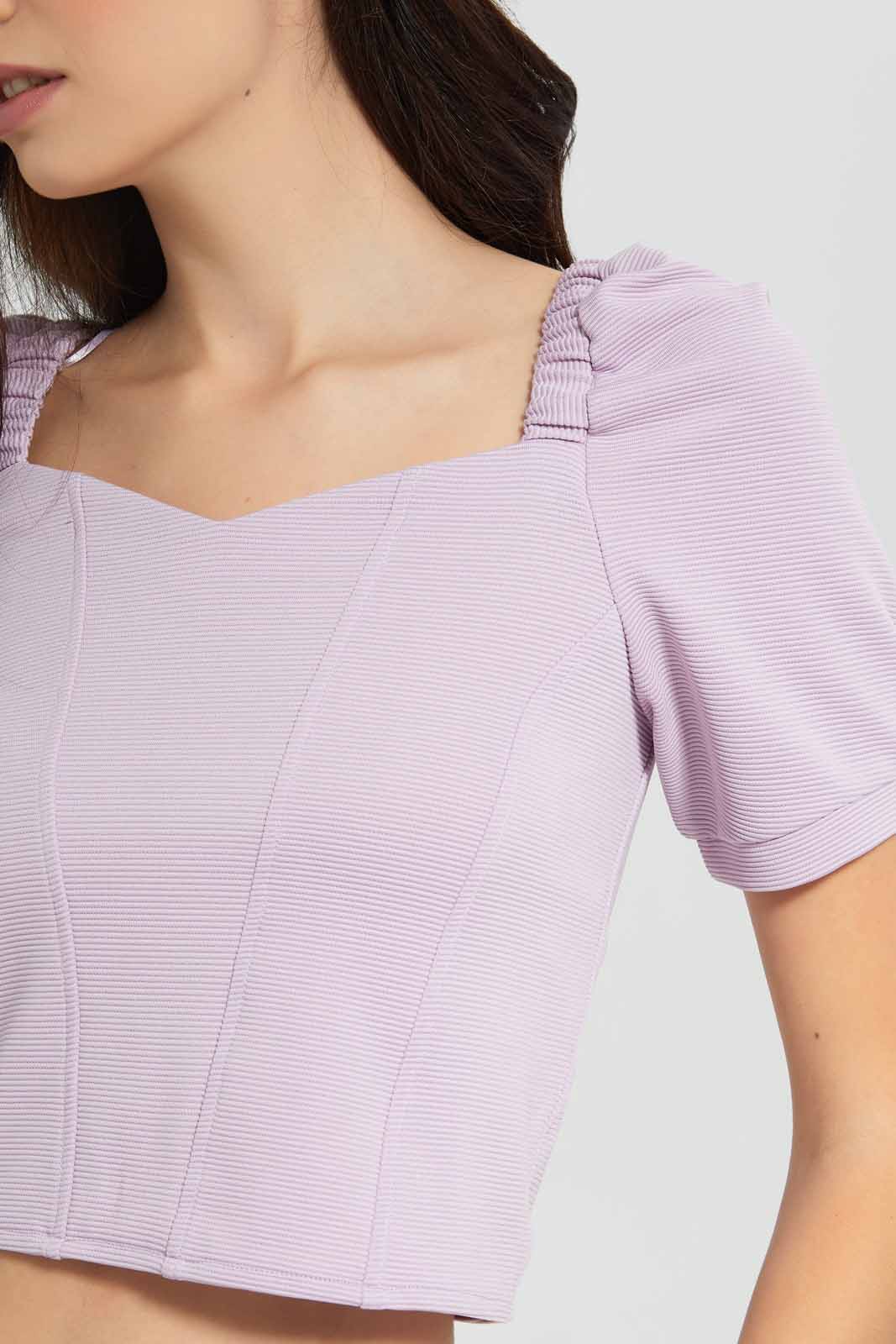 Redtag-Pink-Sweetheart-Neck-Knit-Top-Category:Tops,-Colour:Lavender,-Deals:New-In,-FF,-Filter:Women's-Clothing,-New-In-Women-APL,-Non-Sale,-Section:Women,-W22O,-Women-Tops-Women's-