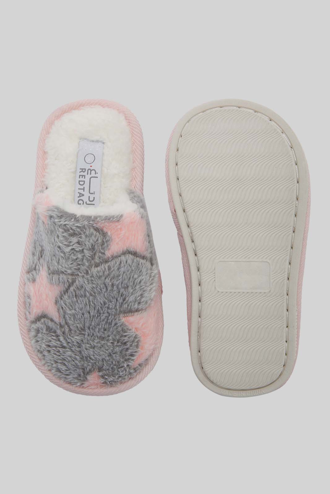 Redtag-Grey-Star-Slipper-Category:Slippers,-Colour:Grey,-Deals:New-In,-Dept:Girls,-Filter:Girls-Footwear-(5-to-14-Yrs),-GSR-Slippers,-New-In-GSR-FOO,-Non-Sale,-Section:Girls-(0-to-14Yrs),-W22B-Senior-Girls-5 to 14 Years