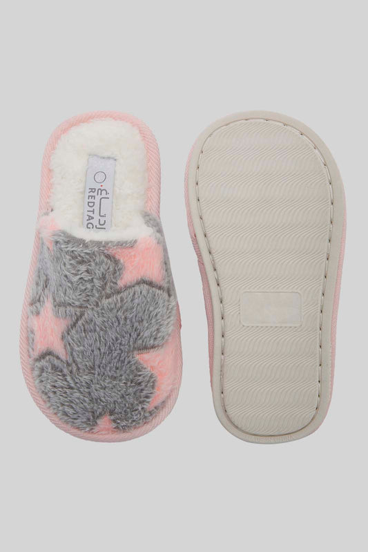 Redtag-Grey-Star-Slipper-Category:Slippers,-Colour:Grey,-Deals:New-In,-Dept:Girls,-Filter:Girls-Footwear-(5-to-14-Yrs),-GSR-Slippers,-New-In-GSR-FOO,-Non-Sale,-Section:Girls-(0-to-14Yrs),-W22B-Senior-Girls-5 to 14 Years