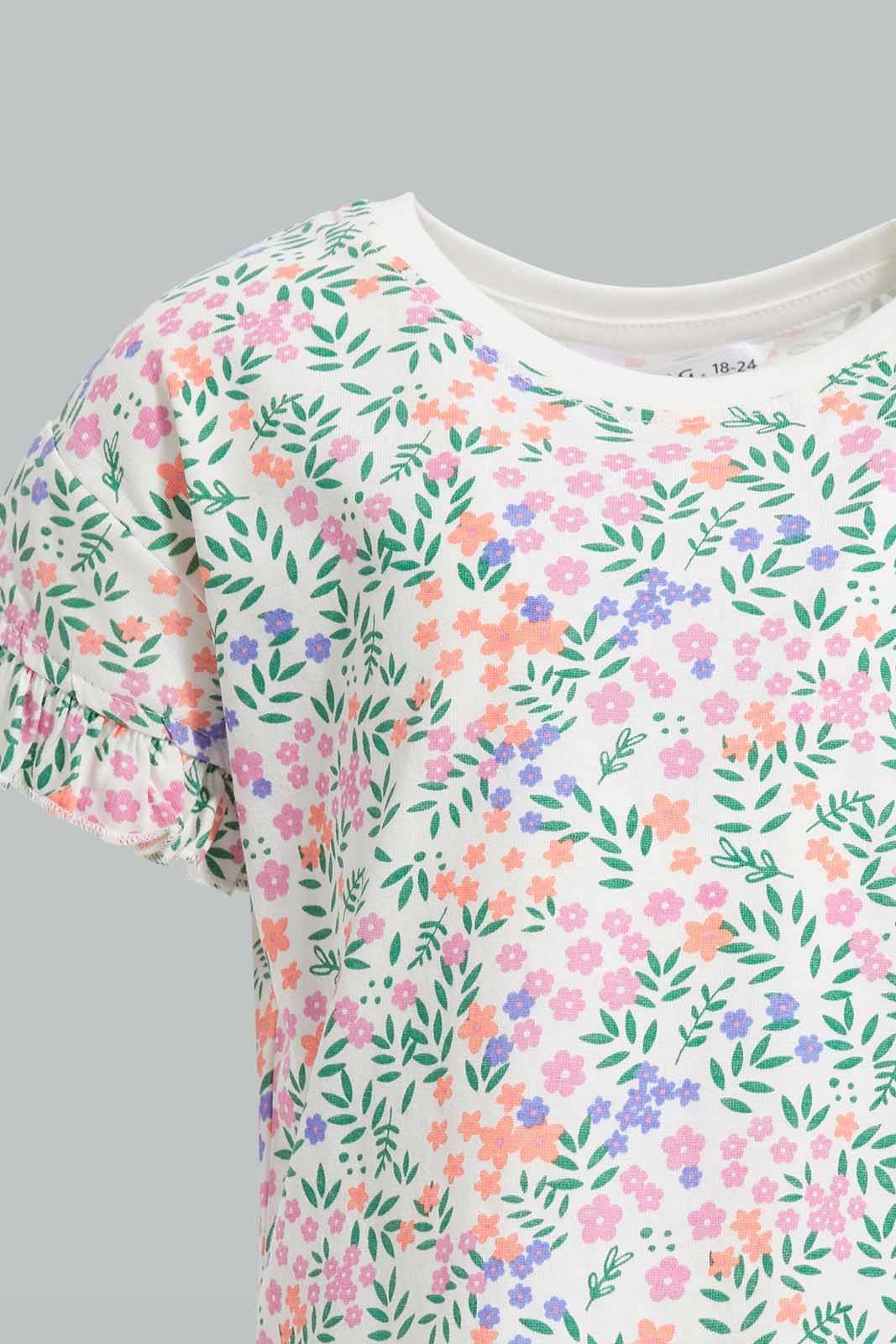 Redtag-Off-White-AOP-Drop-Shoulder-T-Shirt-Category:T-Shirts,-Colour:Cream,-Deals:New-In,-Filter:Infant-Girls-(3-to-24-Mths),-ING-T-Shirts,-New-In-ING-APL,-Non-Sale,-Section:Girls-(0-to-14Yrs),-W22O-Infant-Girls-3 to 24 Months