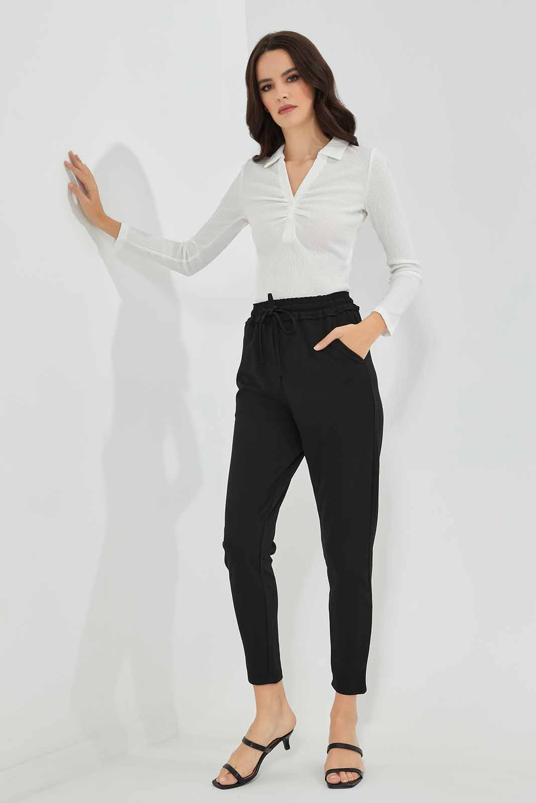 Redtag-White-Ruchee-Collared-Shirt-Category:Tops,-Colour:White,-Deals:New-In,-FF,-Filter:Women's-Clothing,-New-In-Women-APL,-Non-Sale,-Section:Women,-W22O,-Women-Tops-Women's-