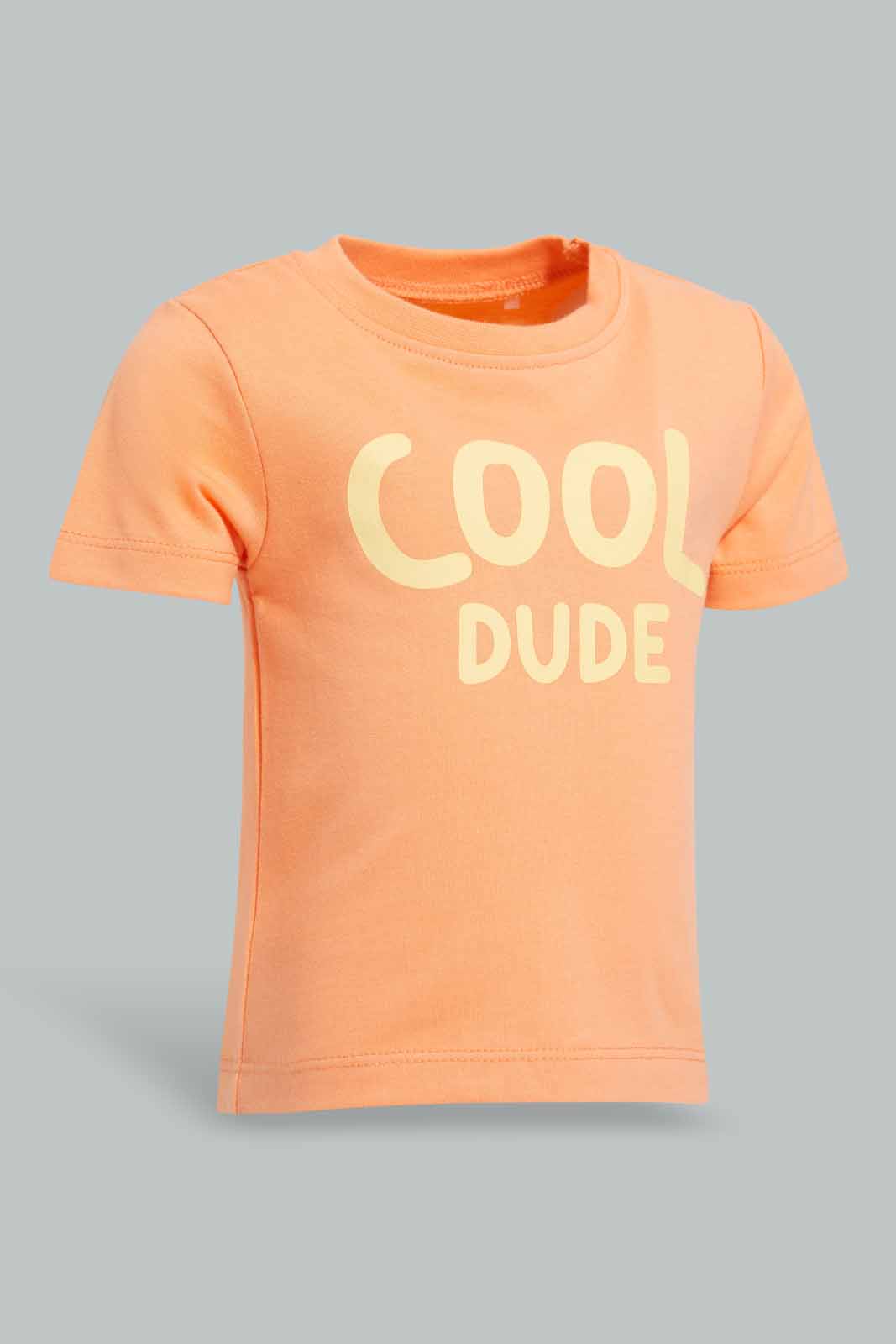 Redtag-Coral-Cool-Short-Sleeve-Tshirt-Category:T-Shirts,-Colour:Coral,-Deals:New-In,-Filter:Infant-Boys-(3-to-24-Mths),-INB-T-Shirts,-New-In-INB-APL,-Non-Sale,-Section:Boys-(0-to-14Yrs),-TBL,-W22A-Infant-Boys-3 to 24 Months