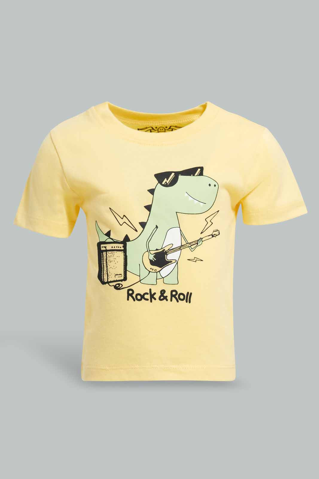 Redtag-Green-Dino-Short-Sleeve-Tshirt-Category:T-Shirts,-Colour:Green,-Deals:New-In,-Filter:Infant-Boys-(3-to-24-Mths),-INB-T-Shirts,-New-In-INB-APL,-Non-Sale,-Section:Boys-(0-to-14Yrs),-TBL,-W22A-Infant-Boys-3 to 24 Months