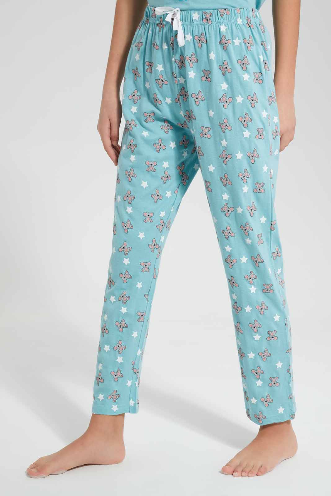 Redtag-Mint-Pyjama-Sets-Category:Pyjama-Sets,-Colour:Assorted,-Deals:New-In,-Filter:Senior-Girls-(9-to-14-Yrs),-GSR-Pyjama-Sets,-New-In-GSR-APL,-Non-Sale,-Section:Girls-(0-to-14Yrs),-W22O-Senior-Girls-9 to 14 Years