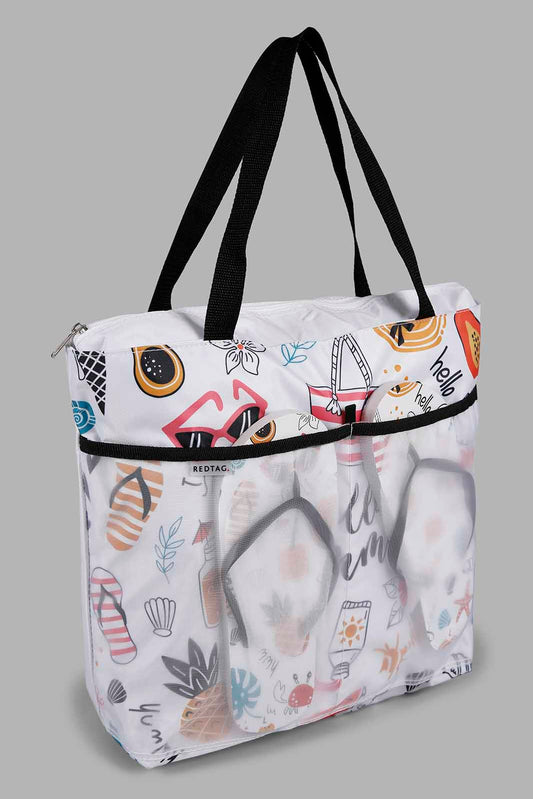 Redtag-Multi-Colour-Printed-Beach-Bag-With-Flip-Flop-Category:Bags,-Colour:Assorted,-Filter:Women's-Accessories,-New-In,-New-In-Women-ACC,-Non-Sale,-Section:Women,-W22A,-Women-Bags-Women-
