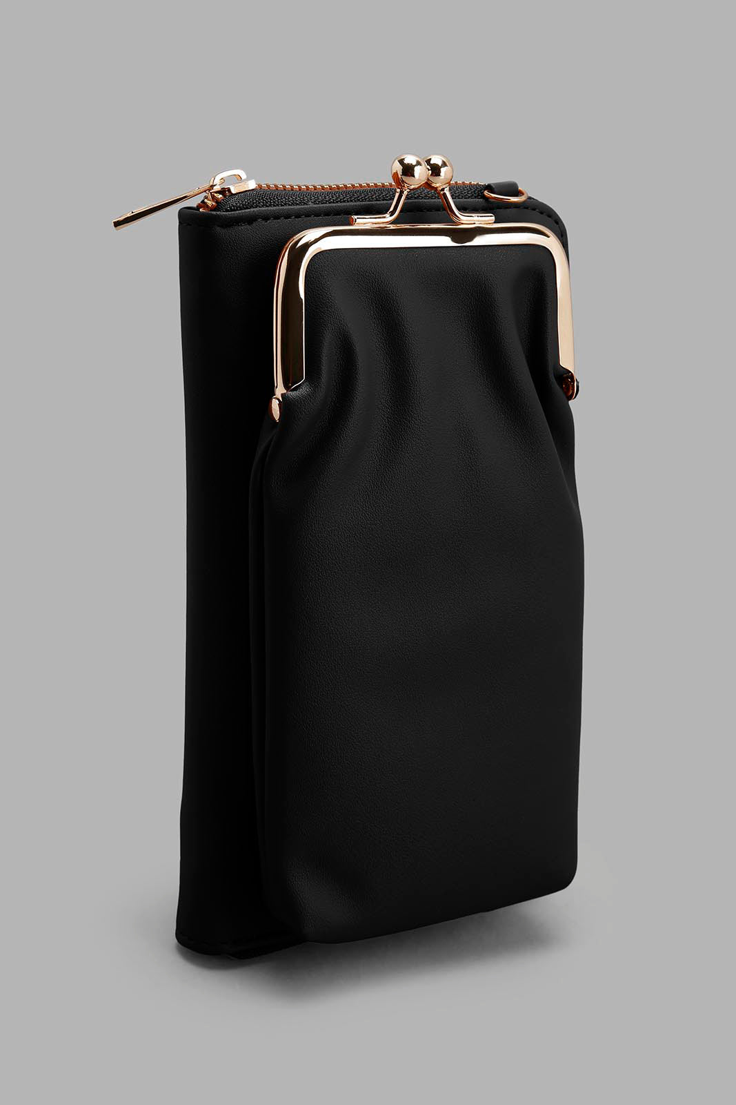 Redtag-Black-Quilted-Mobile-Purse-Category:Bags,-Colour:Black,-Filter:Women's-Accessories,-New-In,-New-In-Women-ACC,-Non-Sale,-Section:Women,-W22A,-Women-Bags-Women-