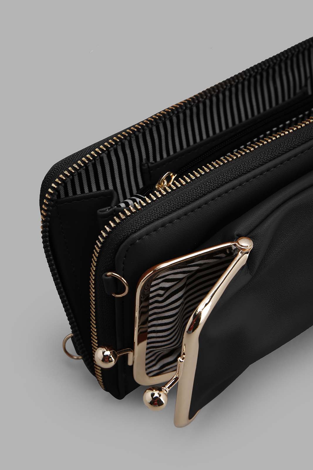 Redtag-Black-Quilted-Mobile-Purse-Category:Bags,-Colour:Black,-Filter:Women's-Accessories,-New-In,-New-In-Women-ACC,-Non-Sale,-Section:Women,-W22A,-Women-Bags-Women-