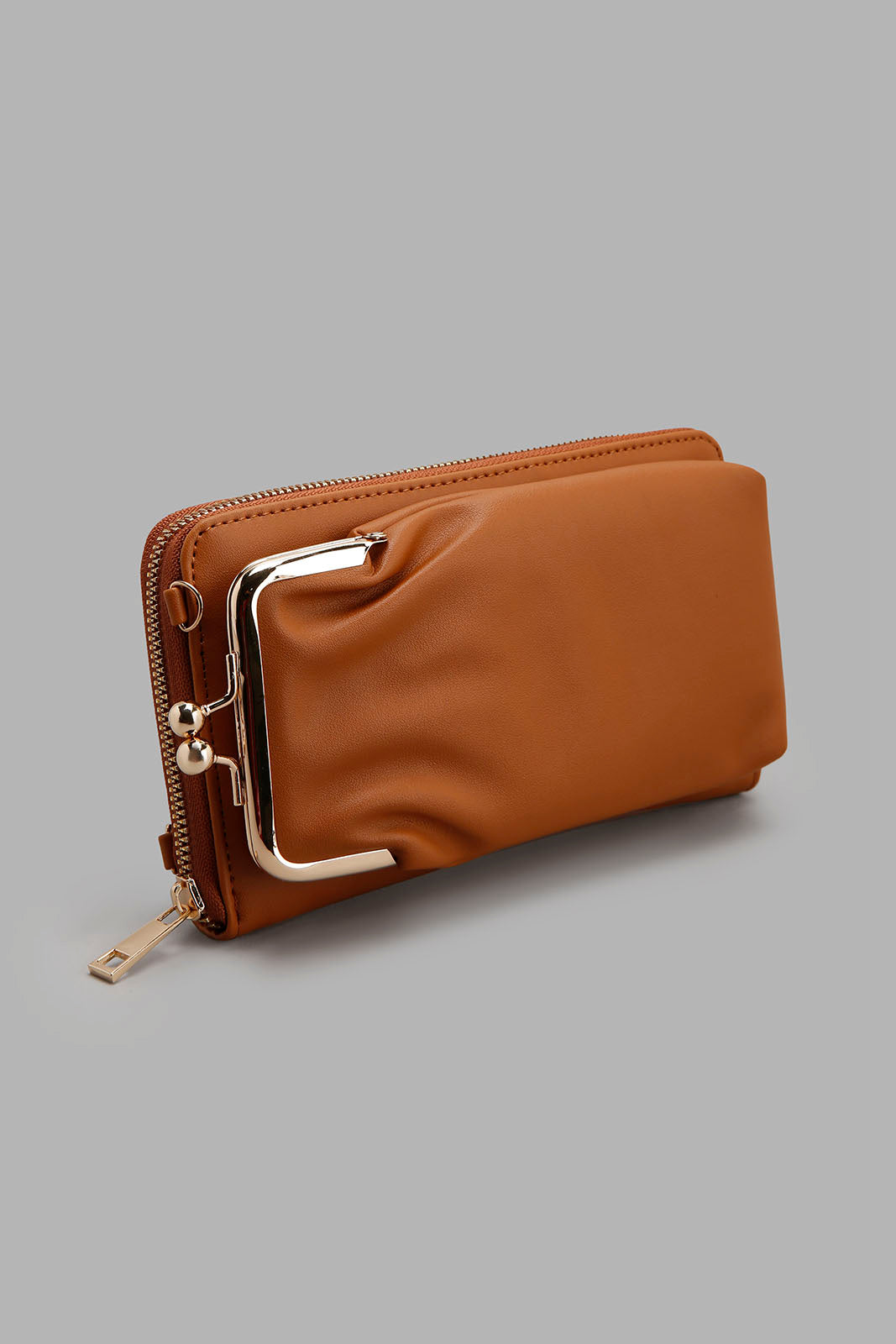 Redtag-Tan-Quilted-Mobile-Purse-Category:Bags,-Colour:Tan,-Filter:Women's-Accessories,-New-In,-New-In-Women-ACC,-Non-Sale,-Section:Women,-W22A,-Women-Bags-Women-