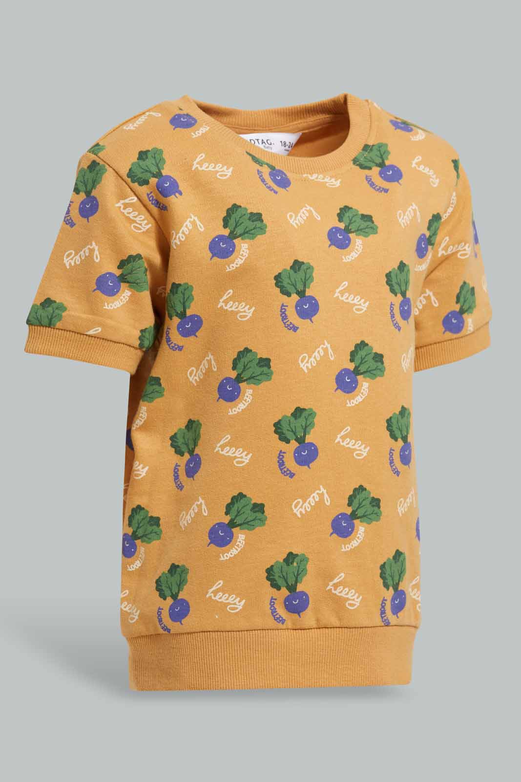 Redtag-Green-Brocolli-Short-Sleeve-Sweatshirts-Category:Sweatshirts,-Colour:Green,-Deals:4-For-90,-Deals:New-In,-Filter:Infant-Boys-(3-to-24-Mths),-INB-Sweatshirts,-New-In-INB-APL,-Section:Boys-(0-to-14Yrs),-TBL,-W22A-Infant-Boys-3 to 24 Months