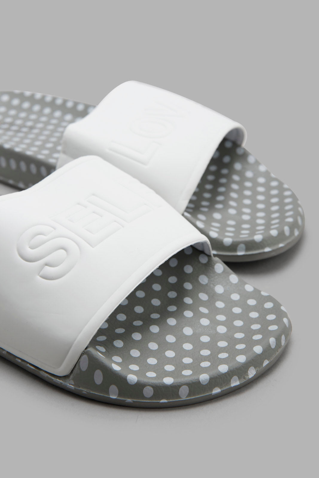 Redtag-White-"Self-Love"-Slogan-Slide-Category:Flip-Flops,-Colour:White,-Deals:New-In,-Filter:Women's-Footwear,-New-In-Women-FOO,-Non-Sale,-Section:Women,-W22B,-Women-Flip-Flops-Women's-