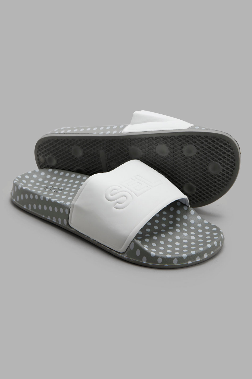 Redtag-White-"Self-Love"-Slogan-Slide-Category:Flip-Flops,-Colour:White,-Deals:New-In,-Filter:Women's-Footwear,-New-In-Women-FOO,-Non-Sale,-Section:Women,-W22B,-Women-Flip-Flops-Women's-
