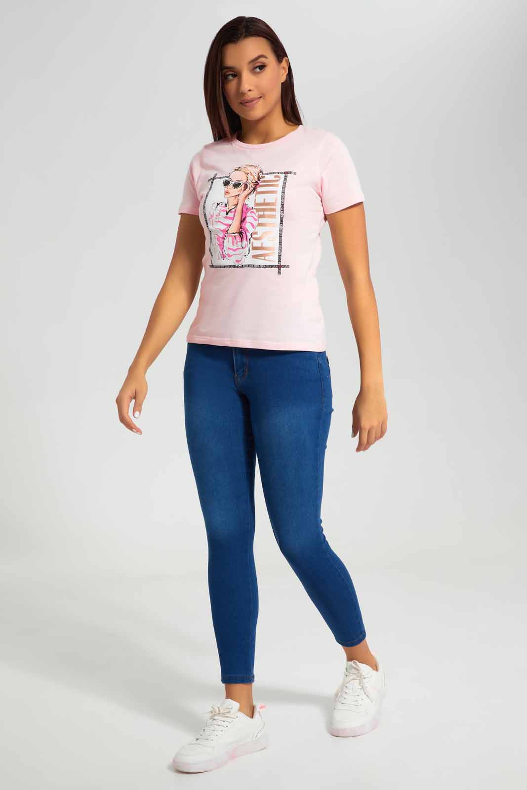 Redtag-Dark-Wash-Skinny-Mid-Waist-Jeans-Category:Jeans,-Colour:Dark-Wash,-Deals:New-In,-Filter:Women's-Clothing,-New-In-Women-APL,-Non-Sale,-Section:Women,-TBL,-W22O,-Women-Jeans-Women's-