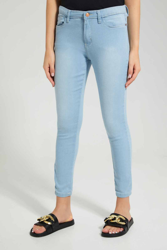 Redtag-Light-Wash-Skinny-Mid-Waist-Jeans-Category:Jeans,-Colour:Light-Wash,-Deals:New-In,-Filter:Women's-Clothing,-New-In-Women-APL,-Non-Sale,-Section:Women,-TBL,-W22O,-Women-Jeans-Women's-