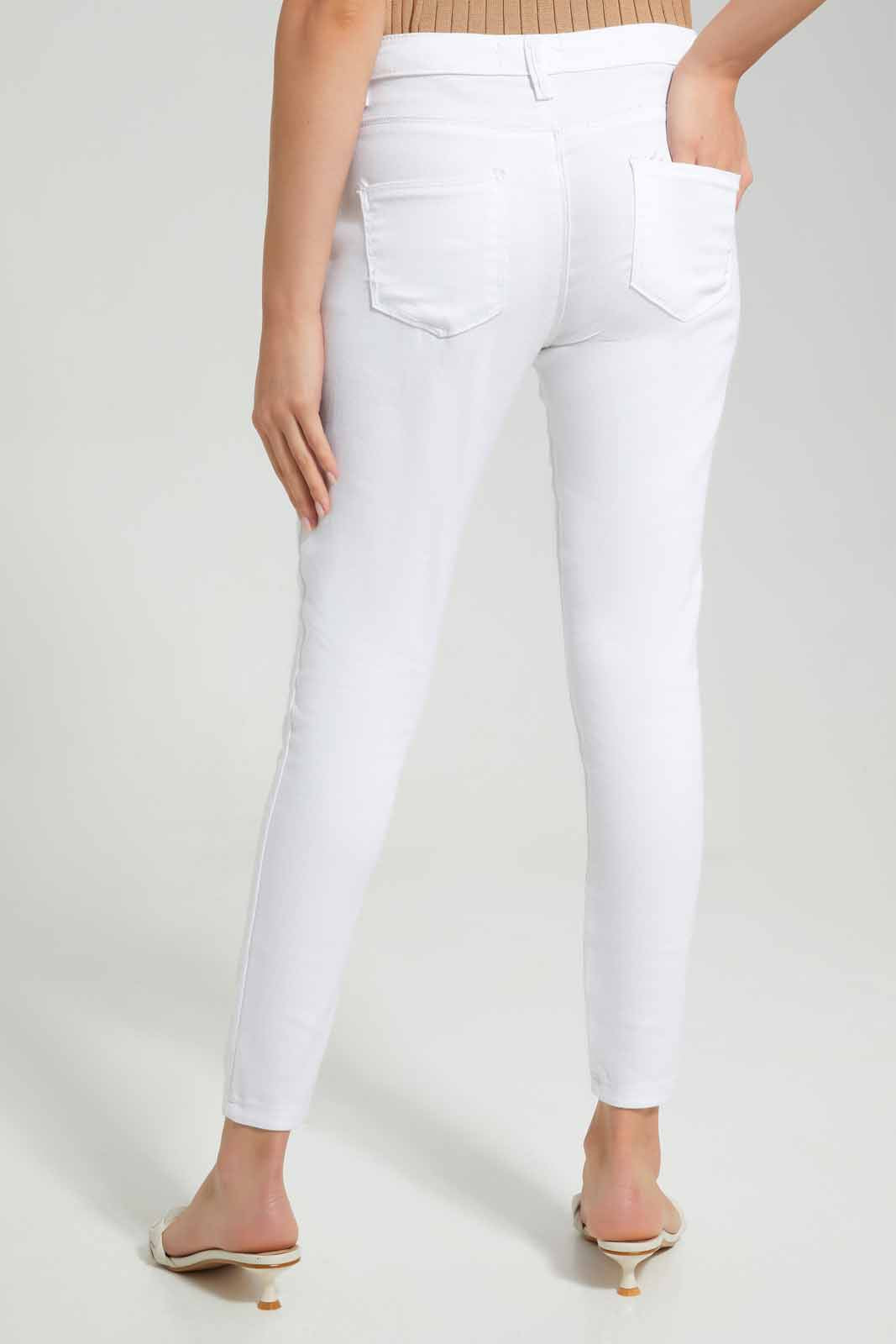 Redtag-White-Skinny-Mid-Waist-Jeans-Category:Jeans,-Colour:White,-Deals:New-In,-Filter:Women's-Clothing,-New-In-Women-APL,-Non-Sale,-Section:Women,-TBL,-W22O,-Women-Jeans-Women's-