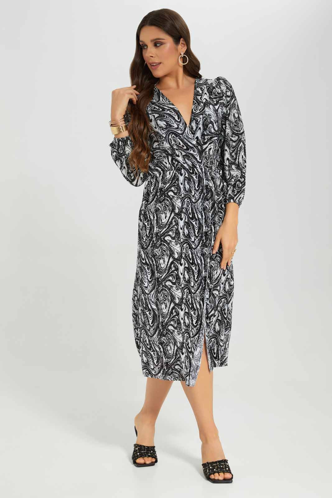 Redtag-Assorted-Plisse-Wrap-Midi-Dress-Category:Dresses,-Colour:Assorted,-Deals:New-In,-Filter:Women's-Clothing,-KSH,-New-In-Women-APL,-Non-Sale,-Section:Women,-W22O,-Women-Dresses-Women's-
