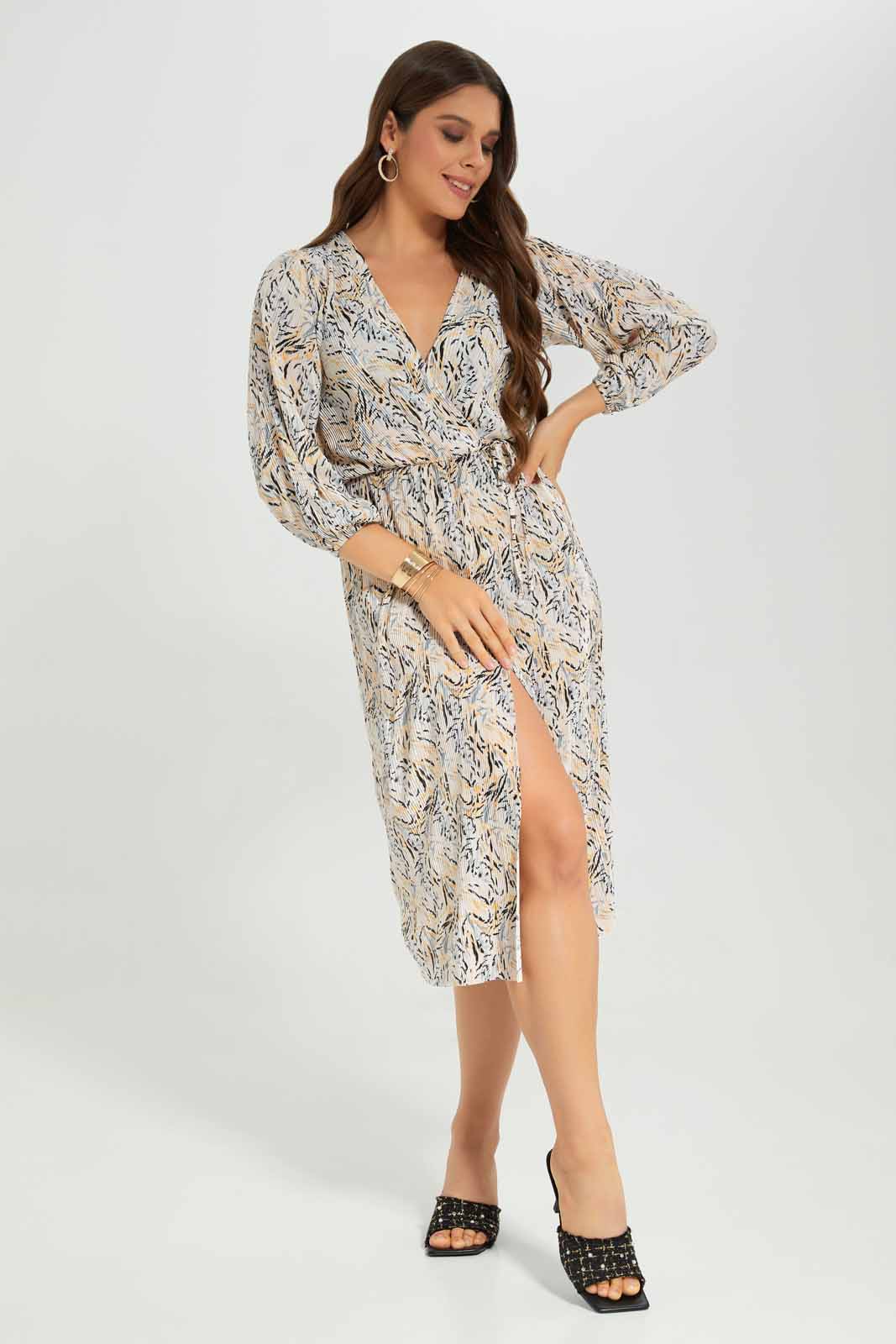 Redtag-Assorted-Plisse-Wrap-Midi-Dress-Category:Dresses,-Colour:Assorted,-Deals:New-In,-Filter:Women's-Clothing,-KSH,-New-In-Women-APL,-Non-Sale,-Section:Women,-W22O,-Women-Dresses-Women's-