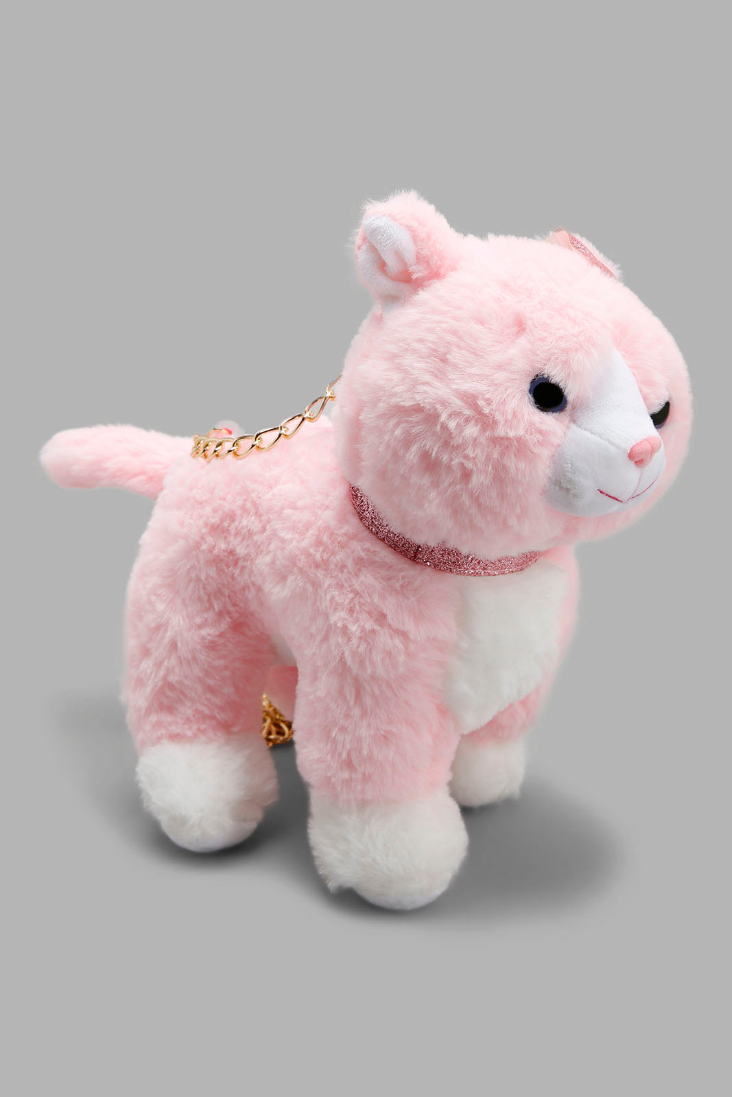 Redtag-Pink-Character-Faux-Fur-Crossbody-Category:Bags,-Colour:Pink,-Filter:Girls-Accessories,-GIR-Bags,-New-In,-New-In-GIR-ACC,-Non-Sale,-Section:Girls-(0-to-14Yrs),-W22A-Girls-