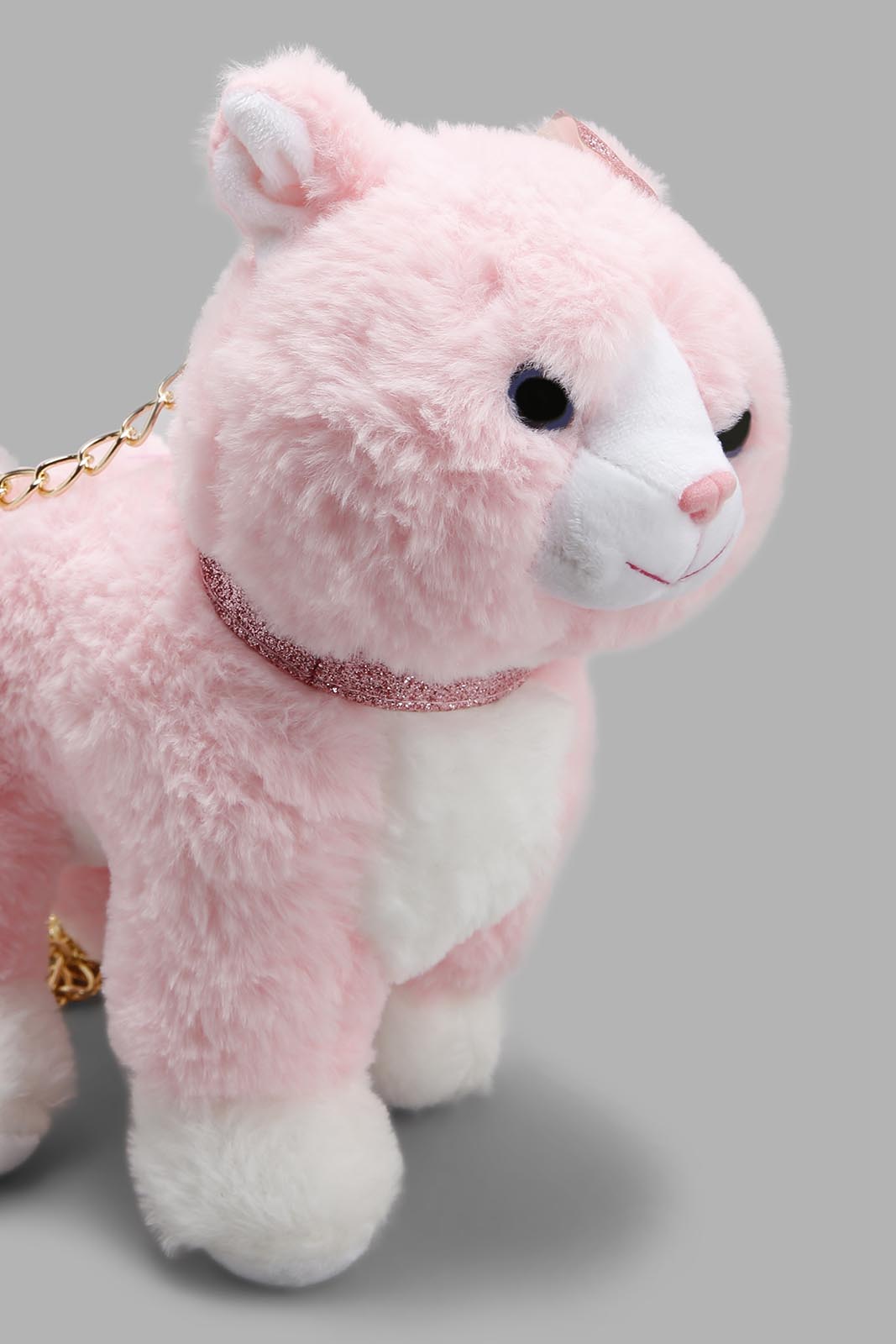 Redtag-Pink-Character-Faux-Fur-Crossbody-Category:Bags,-Colour:Pink,-Filter:Girls-Accessories,-GIR-Bags,-New-In,-New-In-GIR-ACC,-Non-Sale,-Section:Girls-(0-to-14Yrs),-W22A-Girls-