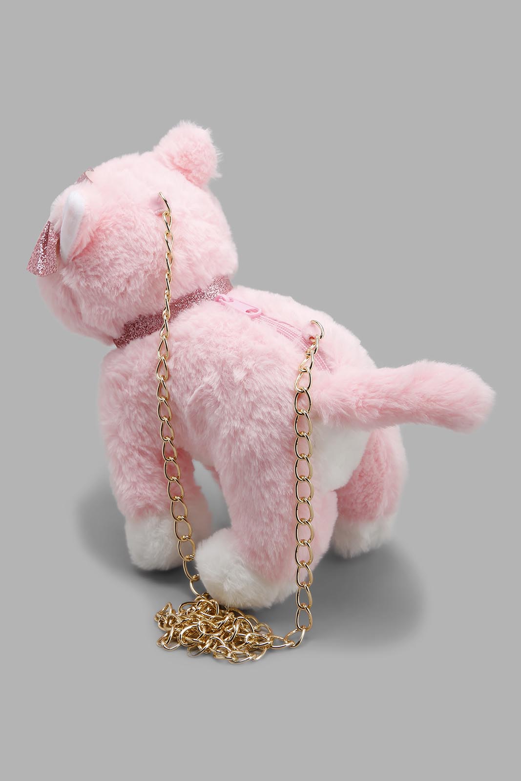 Redtag-Pink-Character-Faux-Fur-Crossbody-Category:Bags,-Colour:Pink,-Filter:Girls-Accessories,-GIR-Bags,-New-In,-New-In-GIR-ACC,-Non-Sale,-Section:Girls-(0-to-14Yrs),-W22A-Girls-
