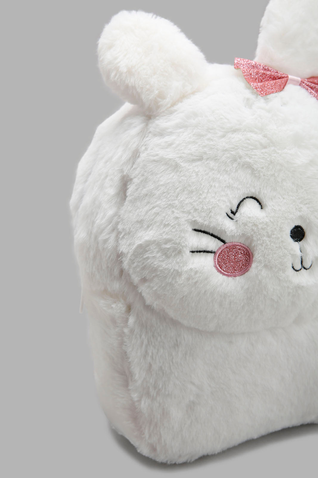 Redtag-White-Character-Faux-Fur-Backpack-Category:Bags,-Colour:White,-Filter:Girls-Accessories,-GIR-Bags,-New-In,-New-In-GIR-ACC,-Non-Sale,-Section:Girls-(0-to-14Yrs),-W22A-Girls-